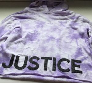 A purple justice hoodie